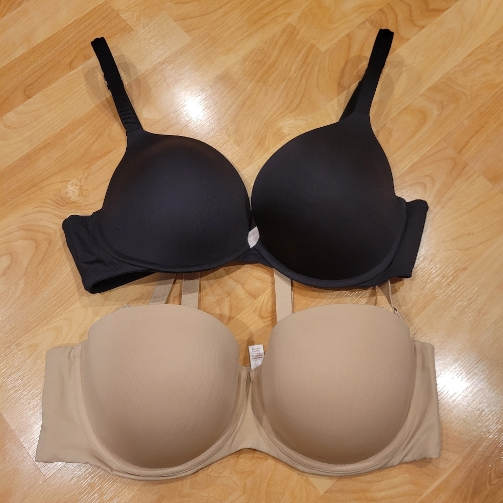 Cacique Multiway Strapless Boost Plunge Bra Bundle Size 40DD